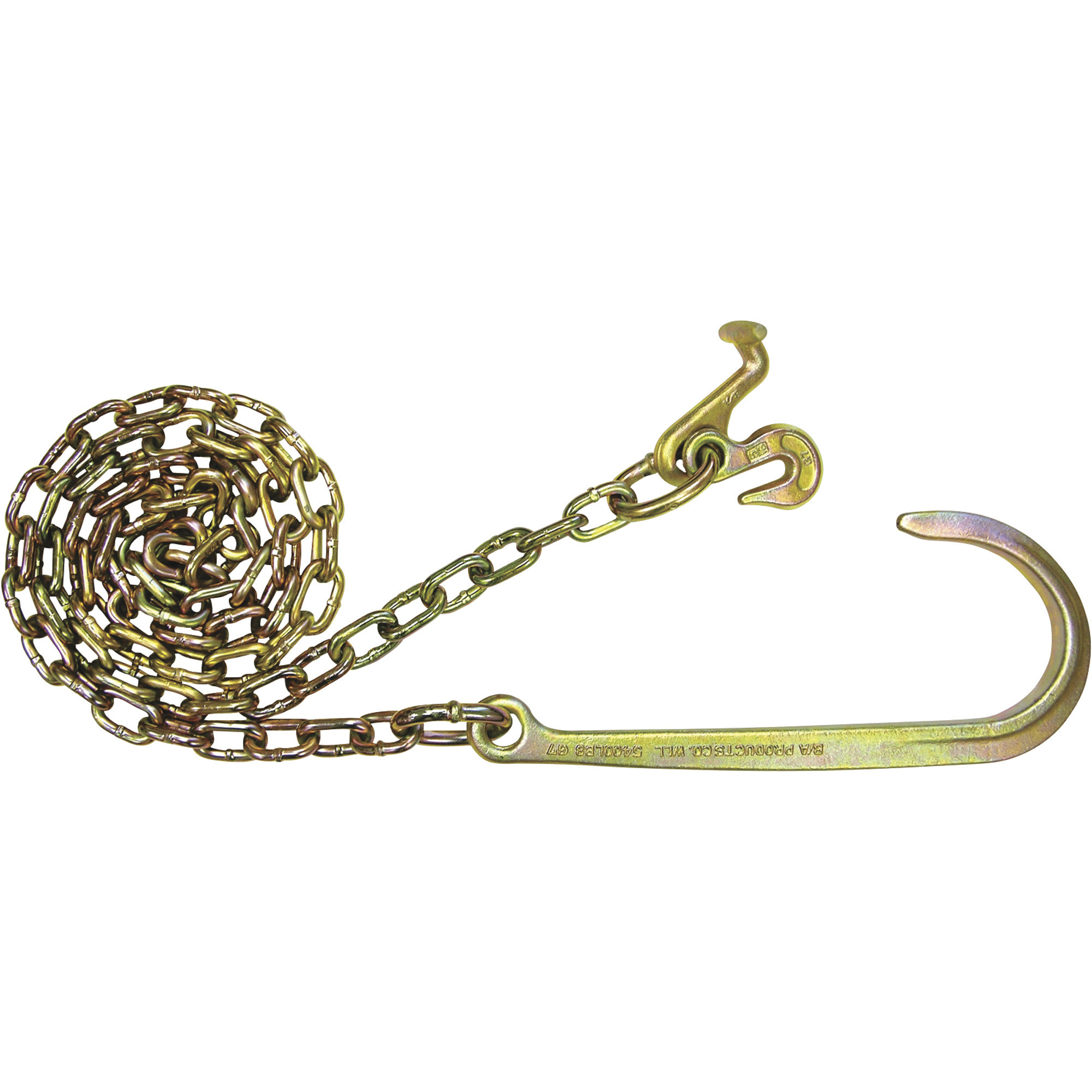 B/A Products Chains with Hooks — 8ft. Chain w/ 15in. J Hook, T Hook and